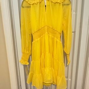 Yellow Ruffled Woman’s Dress